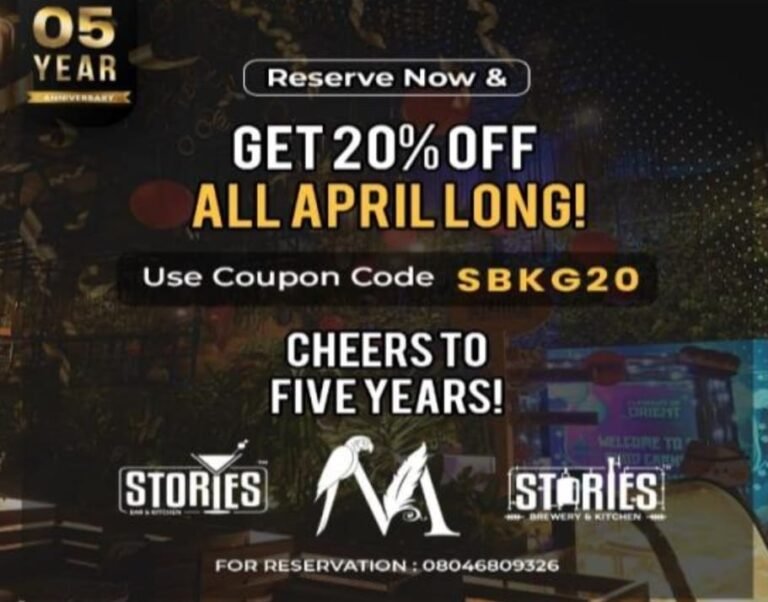 Stories Brewery & Kitchen Celebrates 5 Years of Crafting Memories with Unbeatable Offers 