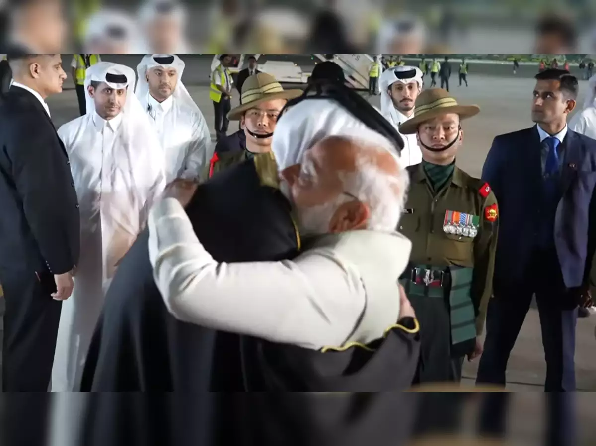 PM Modi Extends Rare Gesture, Receives Emir of Qatar at Airport