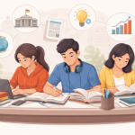 Students preparing for upcoming government exams 2026 while studying current affairs and policy updates in a focused academic setting